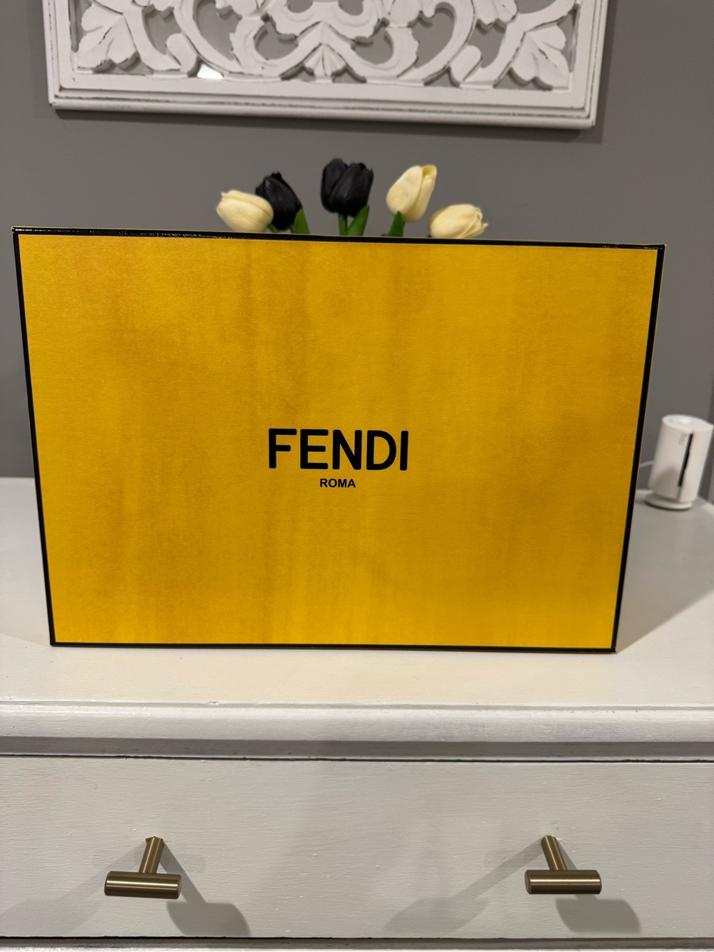 Fendi Yellow Logo Decorative Box